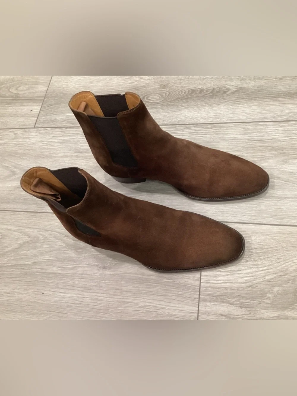 Saint Laurent Wyatt Chelsea Suede  Brown Size 41 YSL US 8 8.5